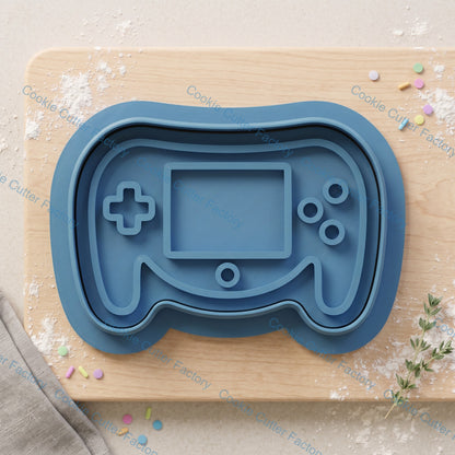 Retro Game Controller Cookie Cutter and Embosser Stamp | Video Game Party, Arcade Theme, Gamer Gift