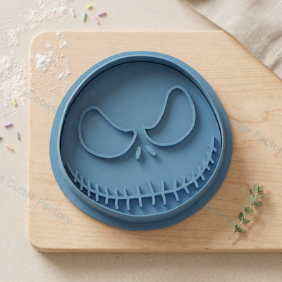Jack Skellington Face Cookie Cutter and Embosser Stamp - Halloween Party Cookies