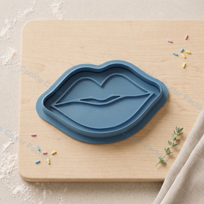 Lips Cookie Cutter and Embosser Stamp - Makeup Party Cookies