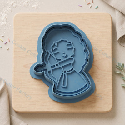 Merida Archery Princess Cookie Cutter and Embosser Stamp - Brave Movie Cookies
