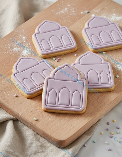 Mosque Cookie Cutter and Embosser Stamp - Ramadan Eid Islamic Cookies