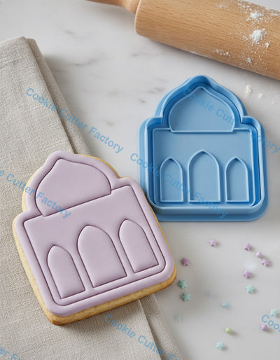 Mosque Cookie Cutter and Embosser Stamp - Ramadan Eid Islamic Cookies
