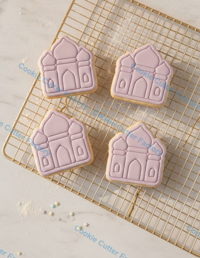 Mosque Outline Cookie Cutter and Embosser Stamp - Indian Landmark Party Cookies