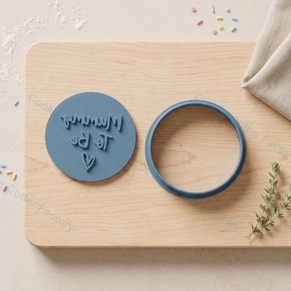 Mummy To Be Cookie Cutter and Embosser Stamp