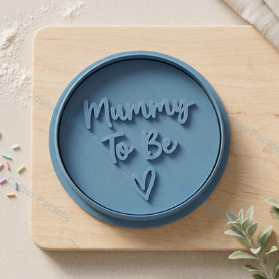 Mummy To Be Cookie Cutter and Embosser Stamp