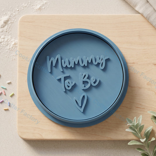 Mummy To Be Cookie Cutter and Embosser Stamp