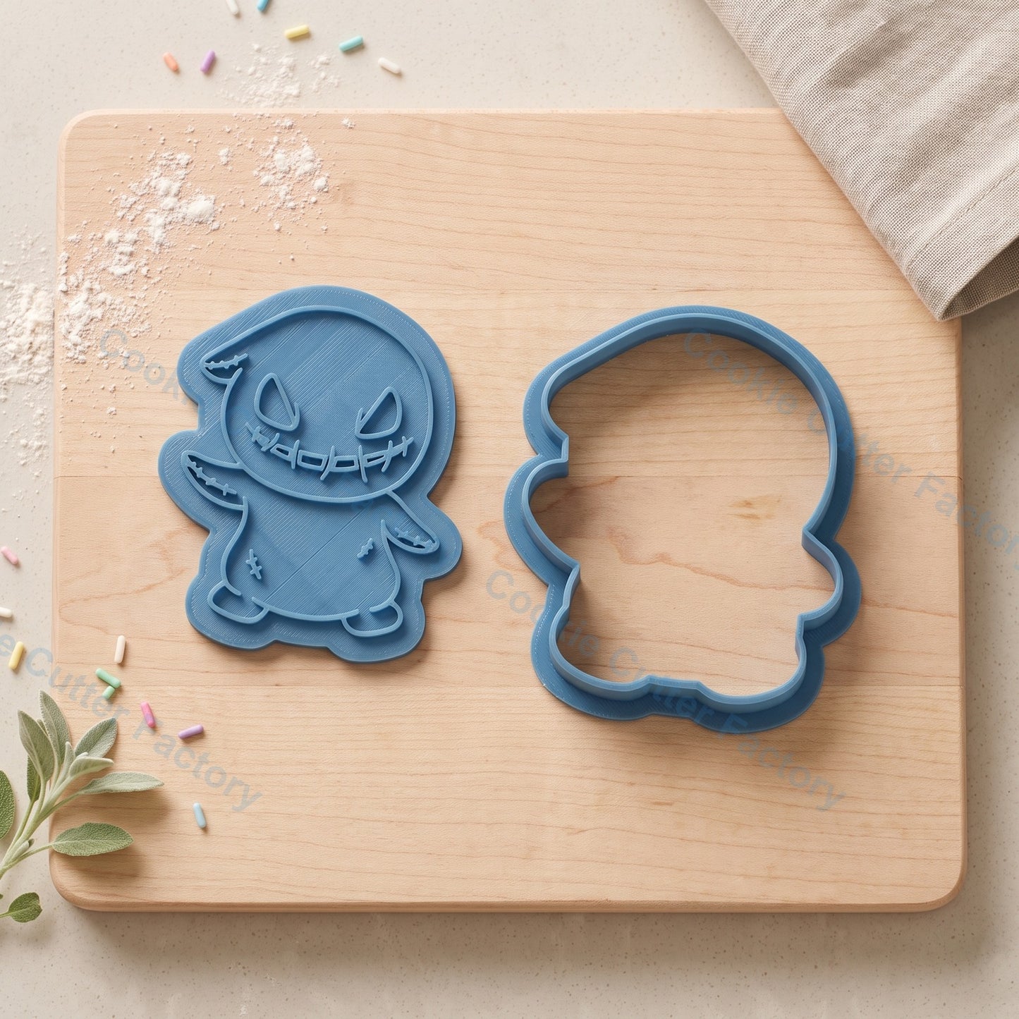 Oogie Boogie Cookie Cutter and Embosser Stamp - Halloween Baking