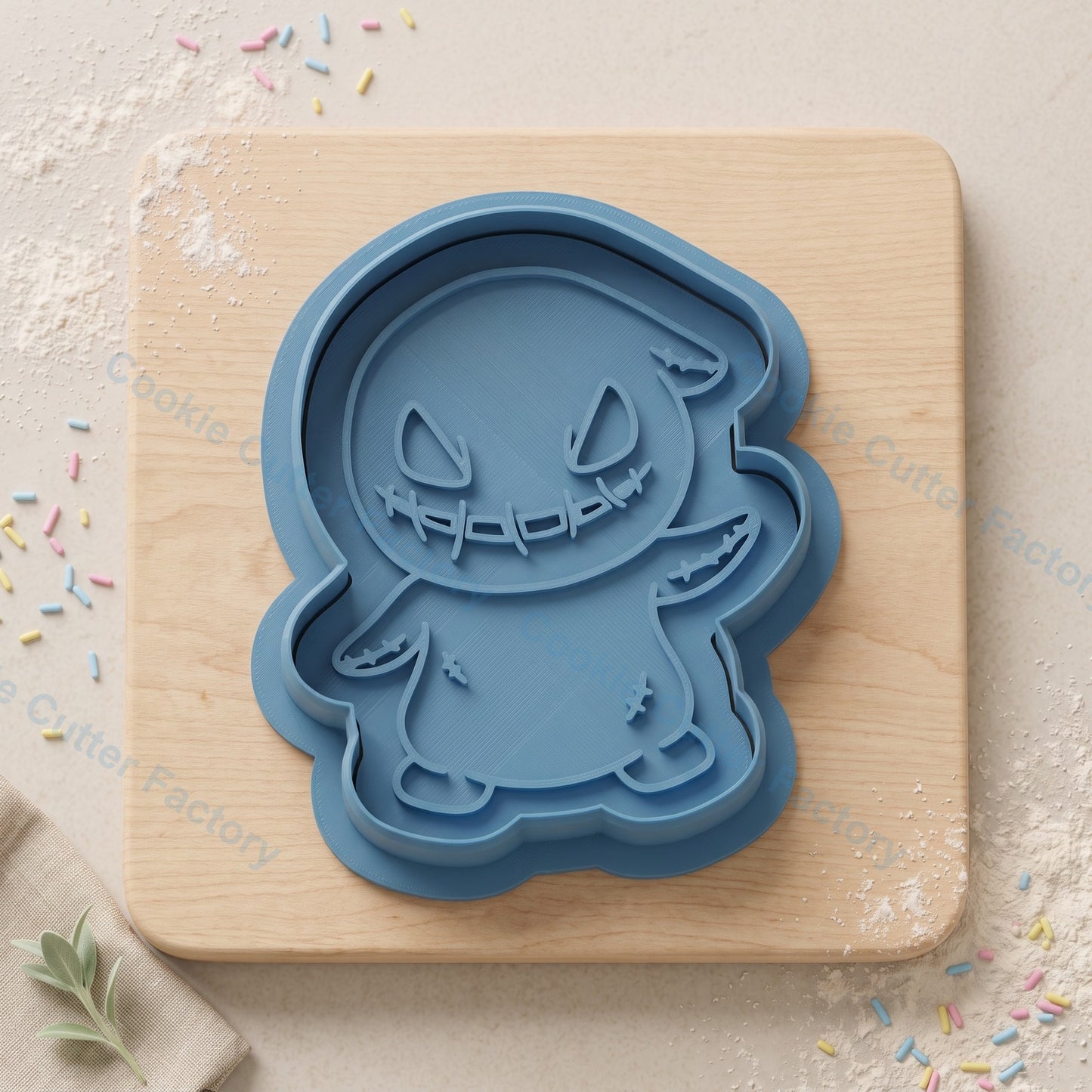 Oogie Boogie Cookie Cutter and Embosser Stamp - Halloween Baking