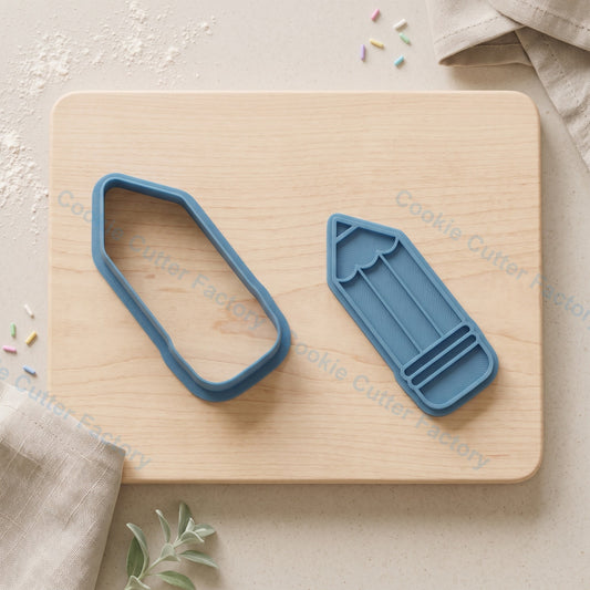 Pencil Cookie Cutter and Embosser Stamp - Back to School Cookies