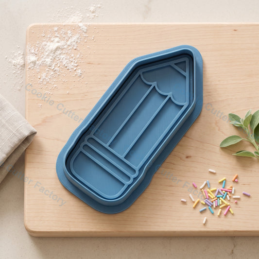 Pencil Cookie Cutter and Embosser Stamp - Back to School Cookies