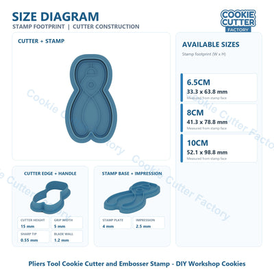Pliers Tool Cookie Cutter and Embosser Stamp - DIY Workshop Cookies