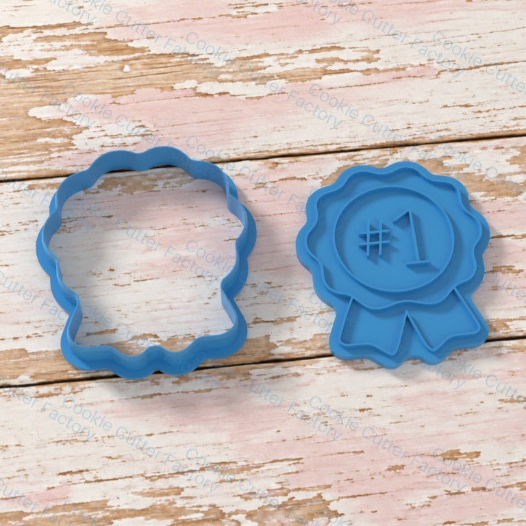Number One Winner Rosette Cookie Cutter and Embosser Stamp | CCF_APPROVED_MEDIA_V1:2:5c7d70e4ea0c0b651ea416f6497baf885645c20da2909704e41d3f348ff296cc