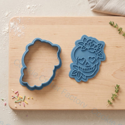 Floral Sugar Skull Cookie Cutter and Embosser Stamp - Day of the Dead | CCF_APPROVED_MEDIA_V1:2:fc51c52dc710b56c4676b862388e25d2baa676fffe2b5926cf6d66e5ee0e6f78