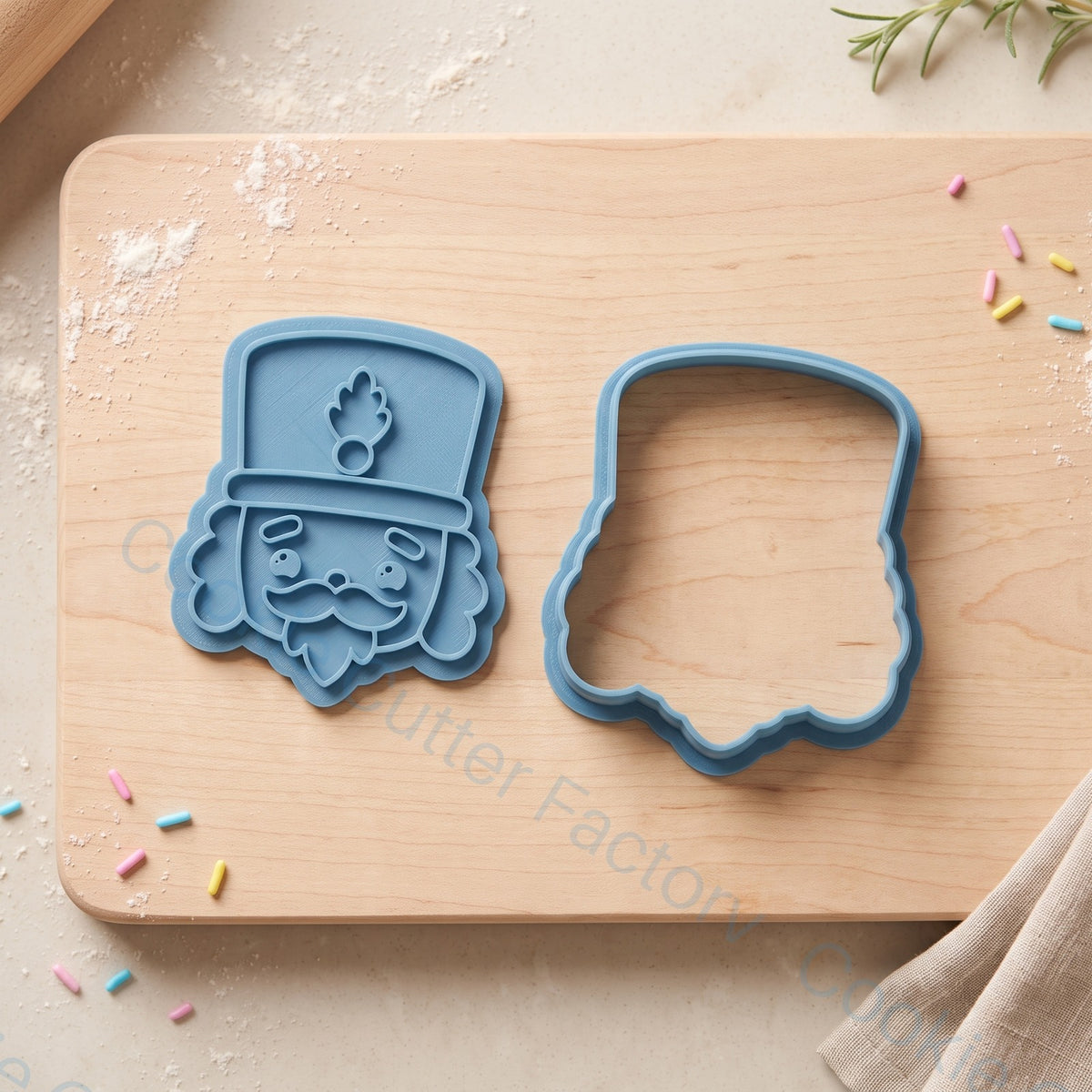 Nutcracker Soldier Face Cookie Cutter and Embosser Stamp - Christmas Baking | CCF_APPROVED_MEDIA_V1:2:07f124ba07c86469d719cc8022e7c27151e9aff10b07032b83b471af11dc791e