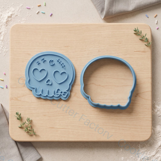 Heart Eye Skull Cookie Cutter and Embosser Stamp - Halloween Party Cookies | CCF_APPROVED_MEDIA_V1:2:f9459c93d29943f9a8c608df4ec2855fb55320714911852f2ae3f5d94502338d