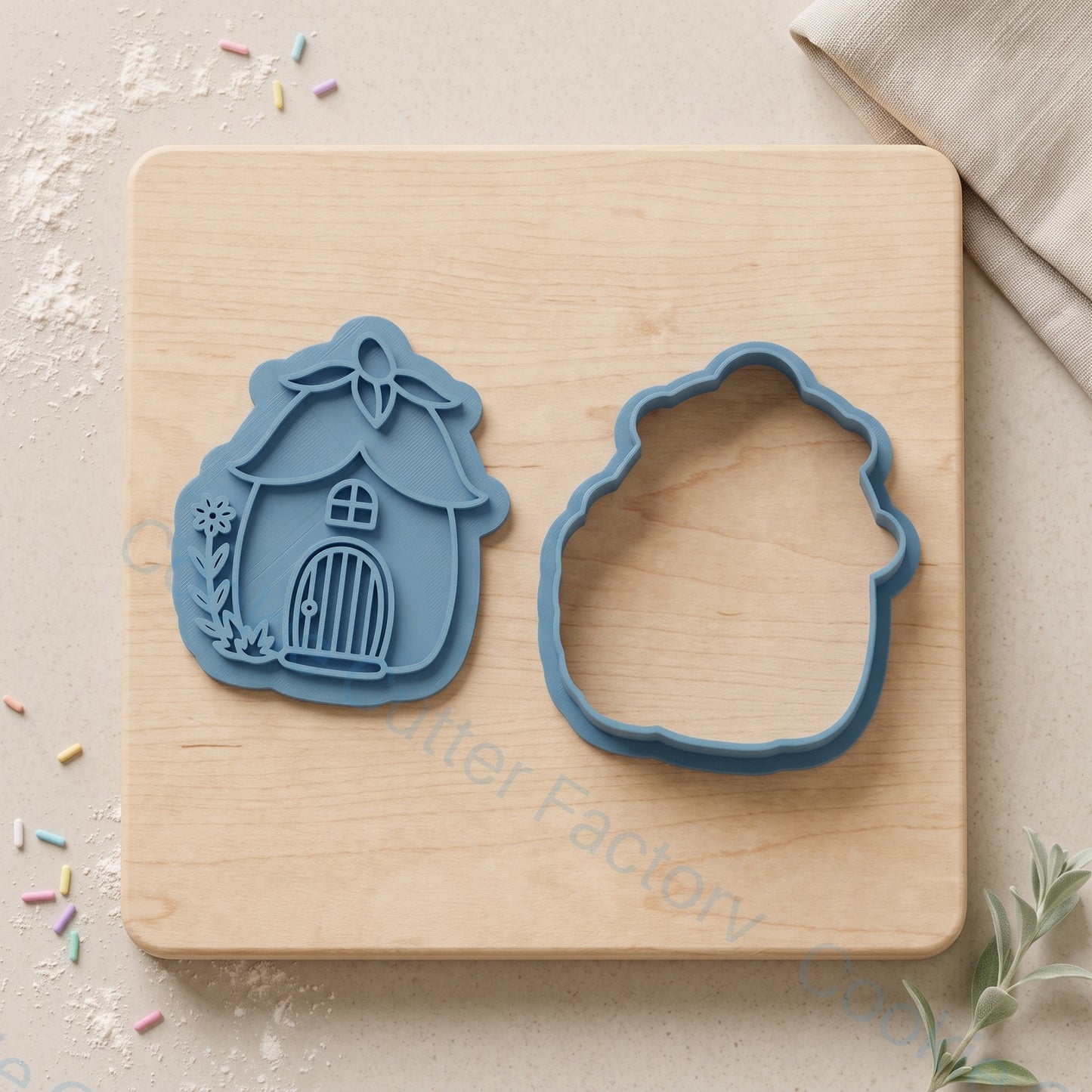 Fairy House Cookie Cutter and Embosser Stamp - Whimsical Cottage | CCF_APPROVED_MEDIA_V1:3:29c646e634f3b191480a7aa3aaa10a6ef2aa315c0137d2523047048ba8f76d6a