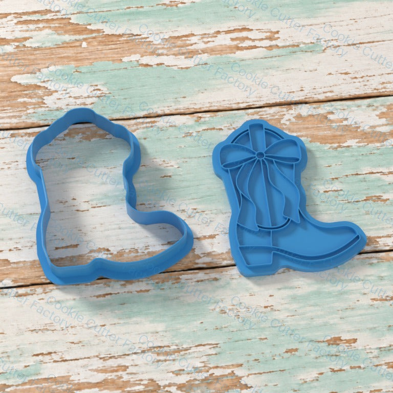 Ribbon Bow Cowboy Boot Cookie Cutter and Embosser Stamp | CCF_APPROVED_MEDIA_V1:2:d9dec92eb26545f9228aeab2f498653094d998dd9749f67a1bec6aea99aad2b6