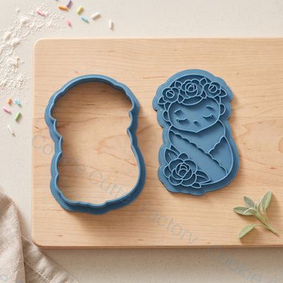 Sleeping Baby with Floral Crown Cookie Cutter and Embosser Stamp | CCF_APPROVED_MEDIA_V1:2:fb8b60ee7c563f823690b88f890669ea238a54ee522a453d508c579ce35f4f85