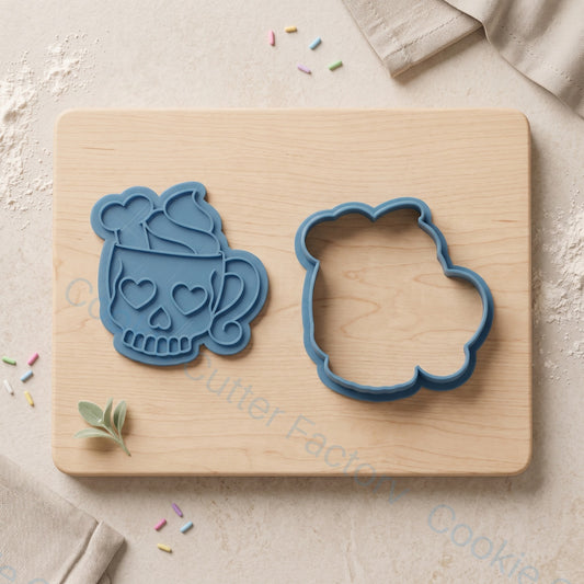 Skull Mug with Bone and Whipped Cream Cookie Cutter and Embosser Stamp | CCF_APPROVED_MEDIA_V1:2:88e9d1b224306bfcb8fb86282a7e3634f104ea6928623366d6a0a90da7ef12dd