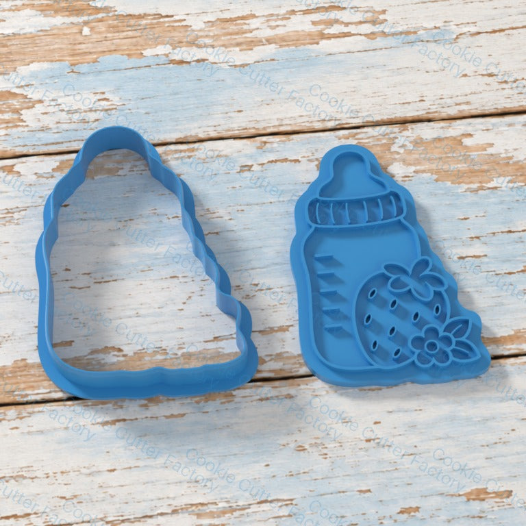 Bottle And Strawberry Duo Cookie Cutter and Embosser Stamp | CCF_APPROVED_MEDIA_V1:2:39f20db0a40840123aff0f5199daa4517dc1459fd31f921d937a090fbe878b26