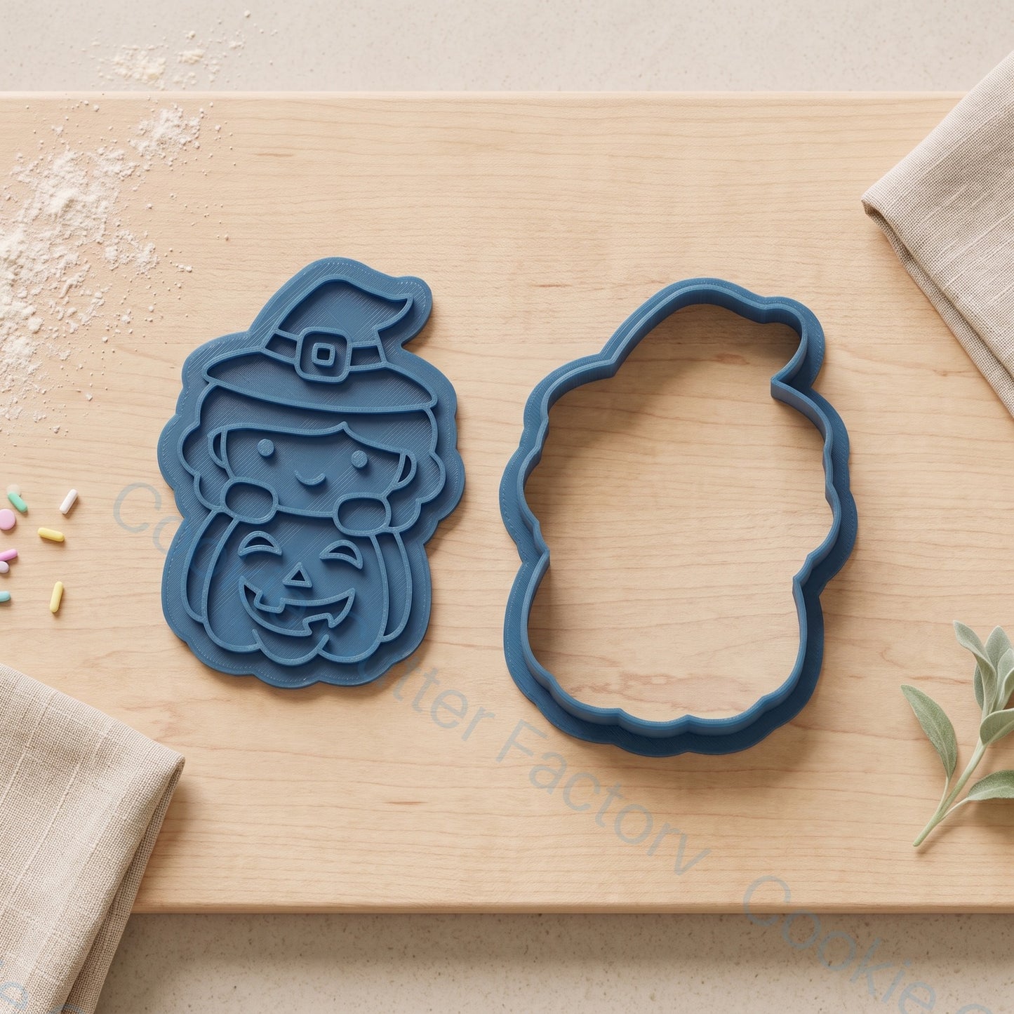 Witch With Pumpkin Cookie Cutter and Embosser Stamp - Halloween Baking | CCF_APPROVED_MEDIA_V1:2:9af073585ffab44d7dbcb15fe1b19df389402e16d885d4dc5989f8af526dca22