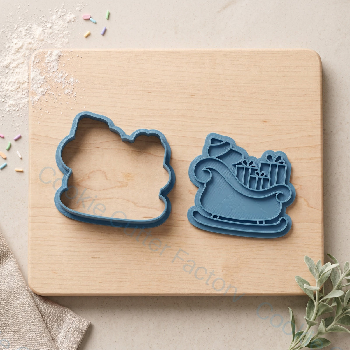 Santa Sleigh with Gifts Cookie Cutter and Embosser Stamp - Christmas | CCF_APPROVED_MEDIA_V1:2:230ab9fb3880e0584194a4f9910ce7626f74b8a8a192c5767e3f4660ec7b7f1a