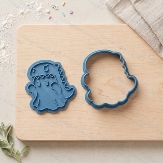 Ghost in Dinosaur Costume Cookie Cutter and Embosser Stamp - Halloween | CCF_APPROVED_MEDIA_V1:2:e04f745a4892f1471c83d2b30d8425bb615558b89a25ae159cc23b2e741393f0