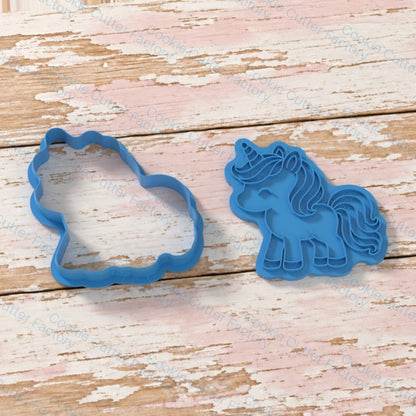 Standing Unicorn with Flowing Mane Cookie Cutter and Embosser Stamp | CCF_APPROVED_MEDIA_V1:2:fedcb57021d67037cbcdc55d5ffe134ffc81298ae6df22003d871165aa77de7d
