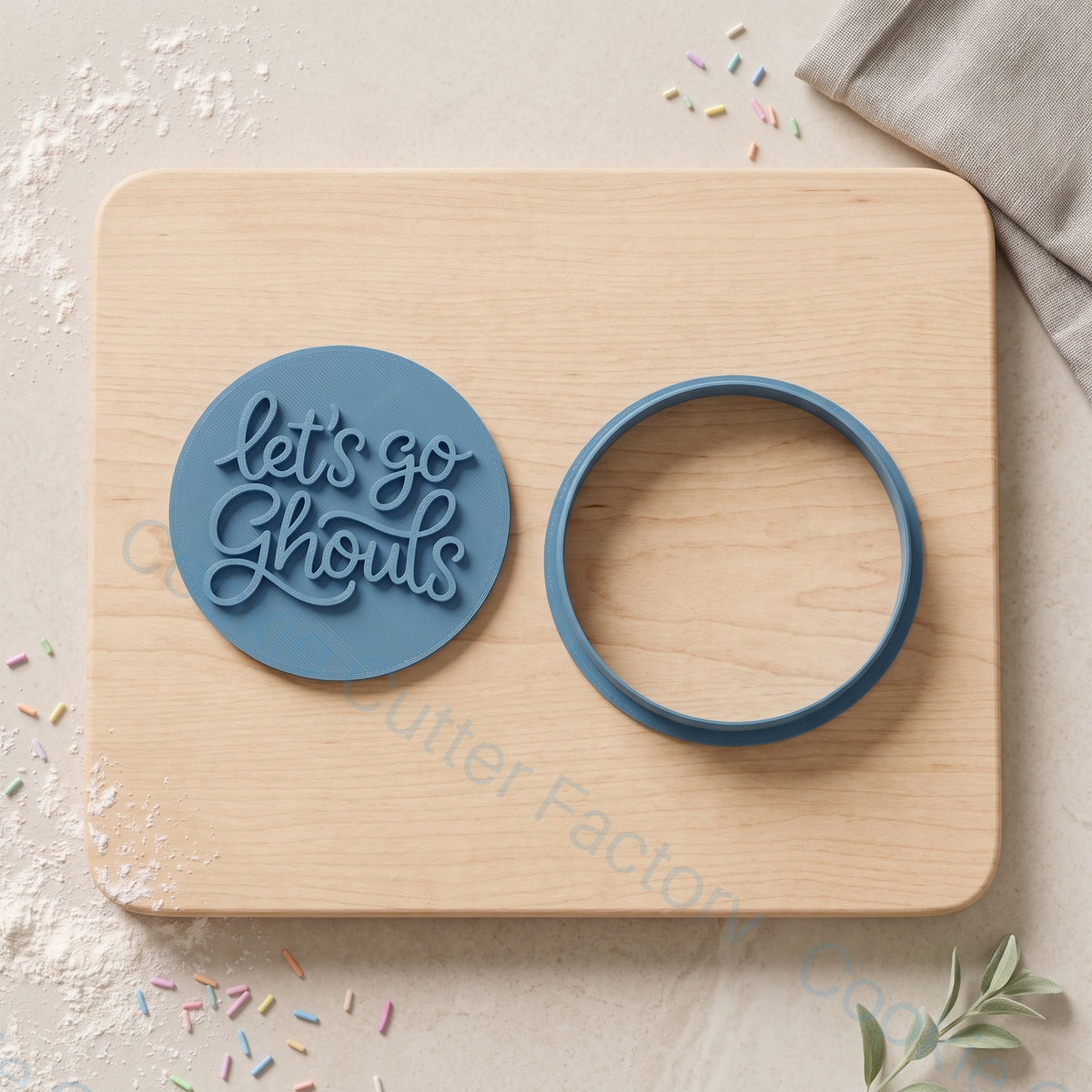 Let's Go Ghouls Cookie Cutter and Embosser Stamp - Halloween Party | CCF_APPROVED_MEDIA_V1:2:cf7dc79bf6840fb822be753b9a149f1ac296bcc25bb769cacc9ab2beac4d008e