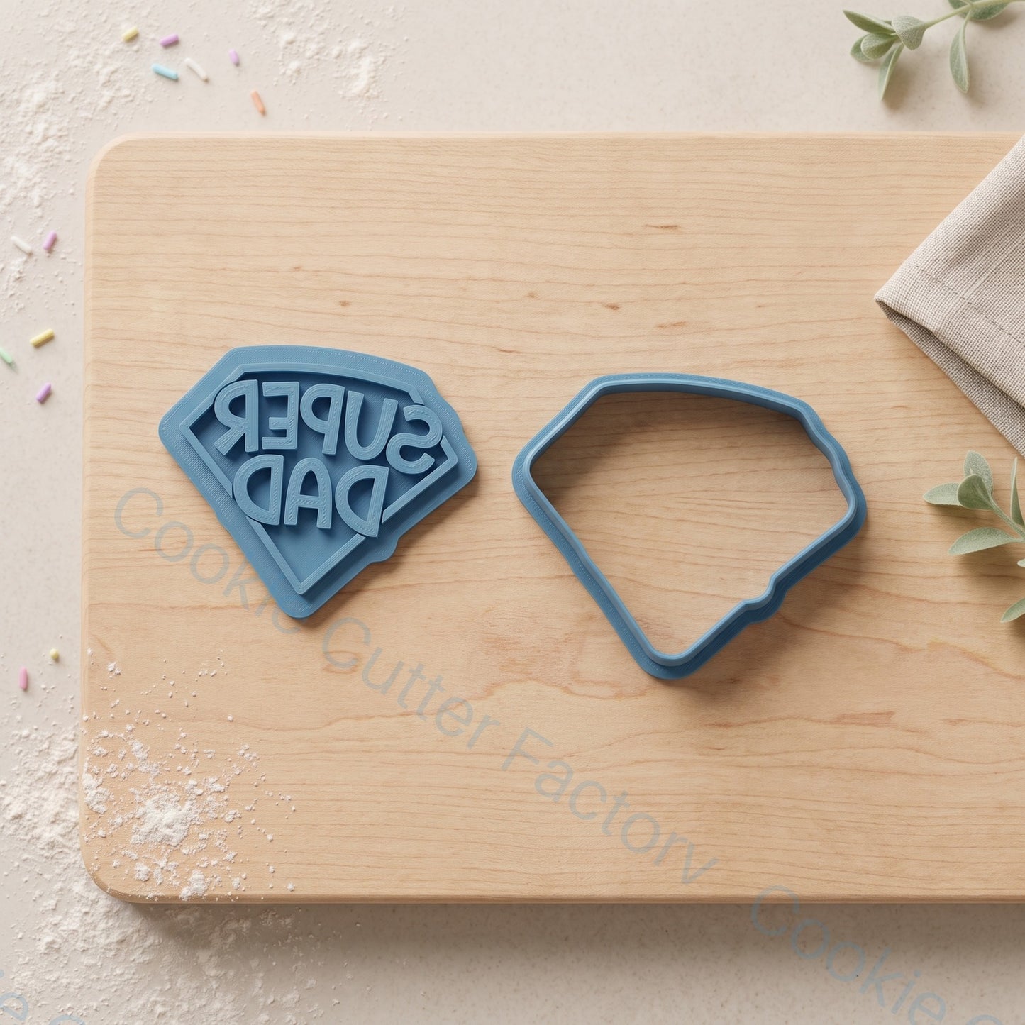 Super Dad Cookie Cutter and Embosser Stamp - Father's Day Cookies | CCF_APPROVED_MEDIA_V1:3:fc70af8541e4d7903fb8cb82791368f51c857015de60beb684c54c2e81bf7891