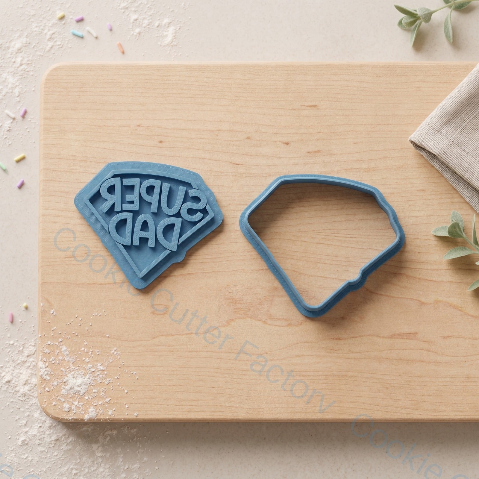 Super Dad Cookie Cutter and Embosser Stamp - Father's Day Cookies | CCF_APPROVED_MEDIA_V1:3:fc70af8541e4d7903fb8cb82791368f51c857015de60beb684c54c2e81bf7891
