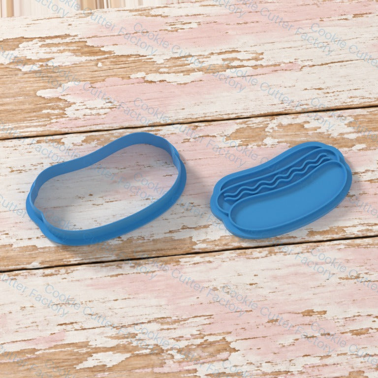 Hot Dog With Wavy Mustard Cookie Cutter and Embosser Stamp | CCF_APPROVED_MEDIA_V1:2:581793fe8f826e9c68558c7d6084efea5e168694a58dc420adfcc3e6e03250cf