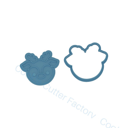 Cute Reindeer Face Cookie Cutter and Embosser Stamp - Christmas Baking | CCF_APPROVED_MEDIA_V1:2:3237fc7be9334503315415166ab01e91318eb05e1ab13cff6e528b2e6cbf5b9d