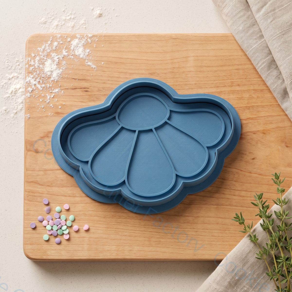 Half Daisy Flower Cookie Cutter and Embosser Stamp - Floral Baking | CCF_APPROVED_MEDIA_V1:1:9df592f92822bc1f2a78d4be1a4432d898d9540412643c615c00c9889d55ba77