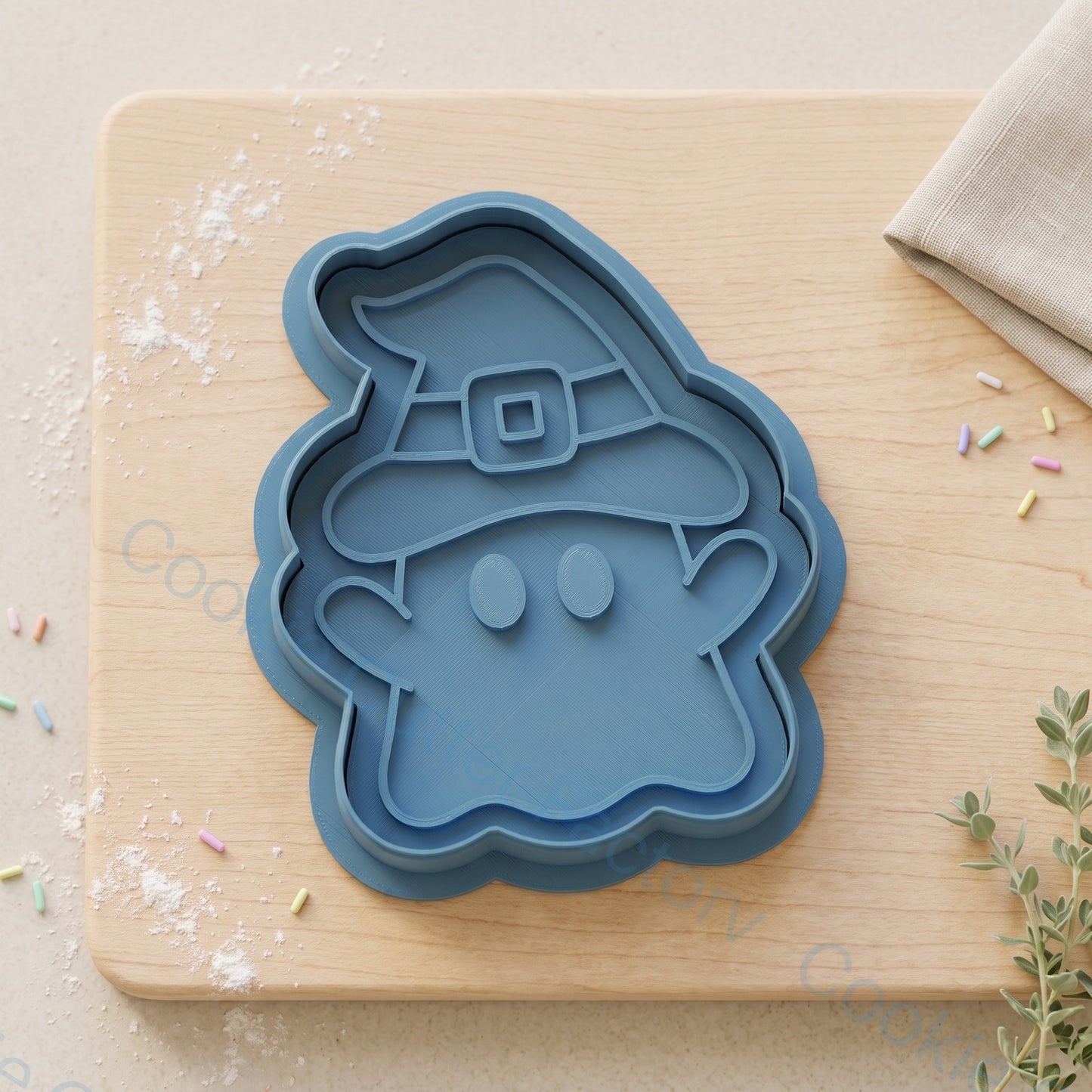 Ghost with Witch Hat Cookie Cutter and Embosser Stamp - Halloween Baking | CCF_APPROVED_MEDIA_V1:1:0d1082e4049390d4e4d4d3fb5314a7ec8b5bdc672e2d555bc883ad8bfae57f73