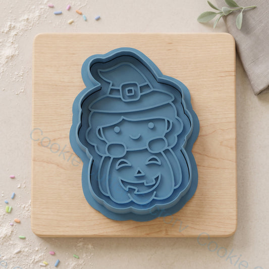 Witch With Pumpkin Cookie Cutter and Embosser Stamp - Halloween Baking | CCF_APPROVED_MEDIA_V1:1:bf3eb20f200283d41124a6f1b05e14622ce044fd967d5267eee5ec1bbb6bcb92