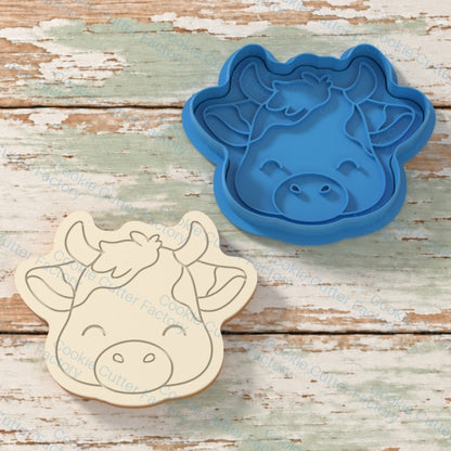 Smiling Cow Head With Horns Cookie Cutter and Embosser Stamp | CCF_APPROVED_MEDIA_V1:1:2f0be45f26c5c8895fa6517e66e52aa56b8009a1f253267e5e542ed6b312c262