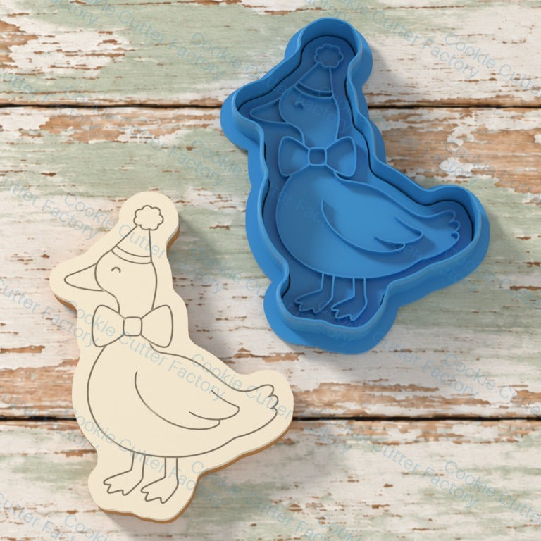 Party Hat Goose Cookie Cutter and Embosser Stamp | CCF_APPROVED_MEDIA_V1:1:424001752d82c19d067fe05eb033c2b28918e0e8e432973d3ddd2b1c5f47772f