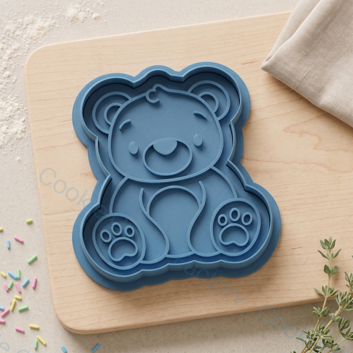Sitting Teddy Bear Cookie Cutter and Embosser Stamp - Baby Shower | CCF_APPROVED_MEDIA_V1:1:1a86339b986e5d195bb8f774a1d16b6cf1b325a687c39a375b438a53e180352d