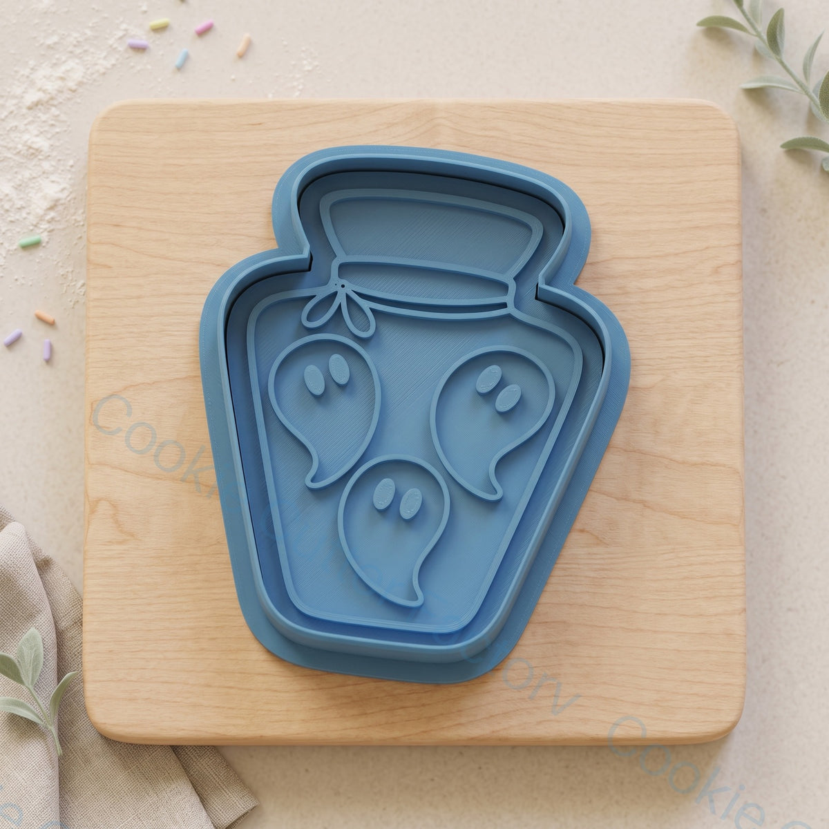 Ghost Jar Cookie Cutter and Embosser Stamp - Spooky Halloween Party | CCF_APPROVED_MEDIA_V1:1:de88ae2919fef2d11acf1065a9e47d941ed1c4e80b6008e600b2e87cad6d9c4e