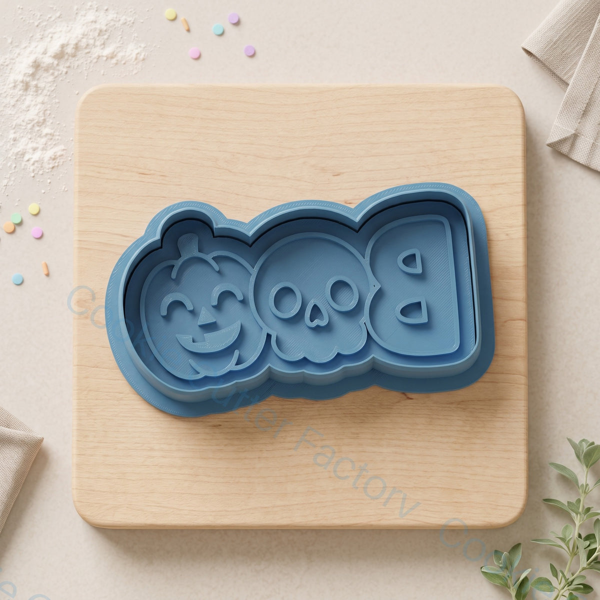 Boo Skull and Pumpkin Cookie Cutter and Embosser Stamp - Halloween Party | CCF_APPROVED_MEDIA_V1:1:f0971f592ce9711949704ad62377173d3f4532b5495269a92afc11b05c39711c