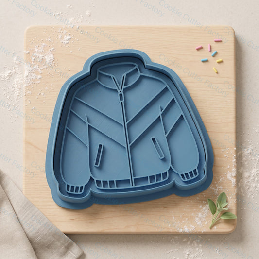 Retro Track Jacket Cookie Cutter and Embosser Stamp - 80s Theme Party | CCF_APPROVED_MEDIA_V1:1:c3d19cf49ae6decd978c74e979e926d34f87004aa238179648101e9595a00601