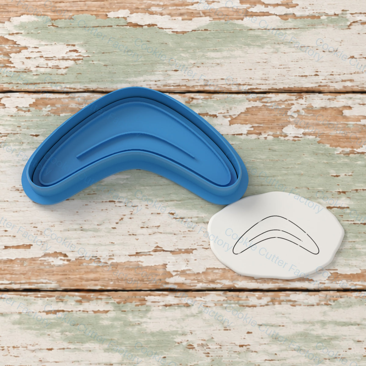 Boomerang Cookie Cutter and Embosser Stamp - Australian Themed Cookies | CCF_APPROVED_MEDIA_V1:1:b717a55f59be3f7c85b08dbae82120b74610371ce00749fb8cac67fd18f483a4