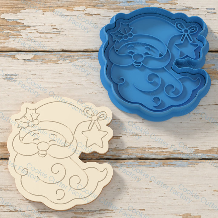 Santa Head Cookie Cutter & Stamp