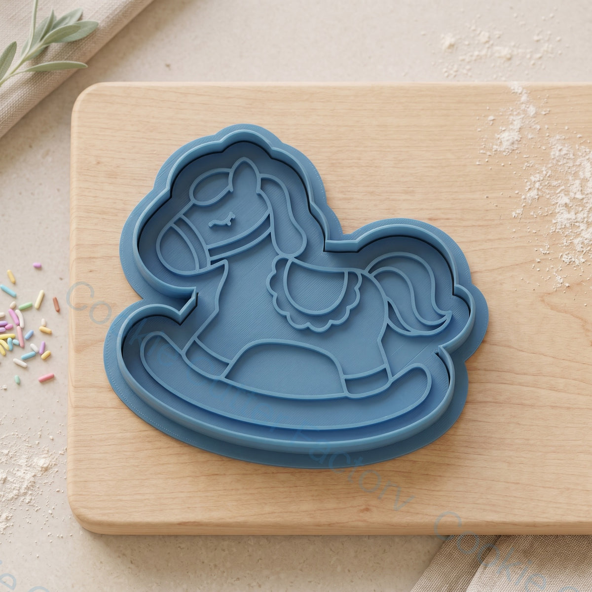 Rocking Horse Cookie Cutter and Embosser Stamp - Baby Shower Cookies | CCF_APPROVED_MEDIA_V1:1:4469171c97bec220985ead70761869291f1f3ba8b53a09101450e5e68baddc7b