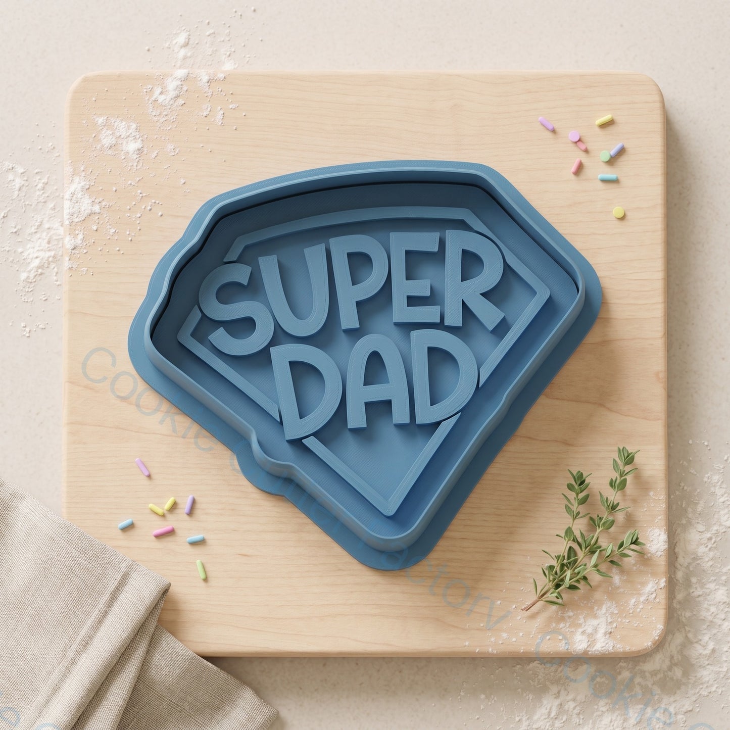 Super Dad Cookie Cutter and Embosser Stamp - Father's Day Cookies | CCF_APPROVED_MEDIA_V1:2:86c38686e1dffc14947f704b8873a8a75e8ea840f0c8ca9ecb47e10238f22295