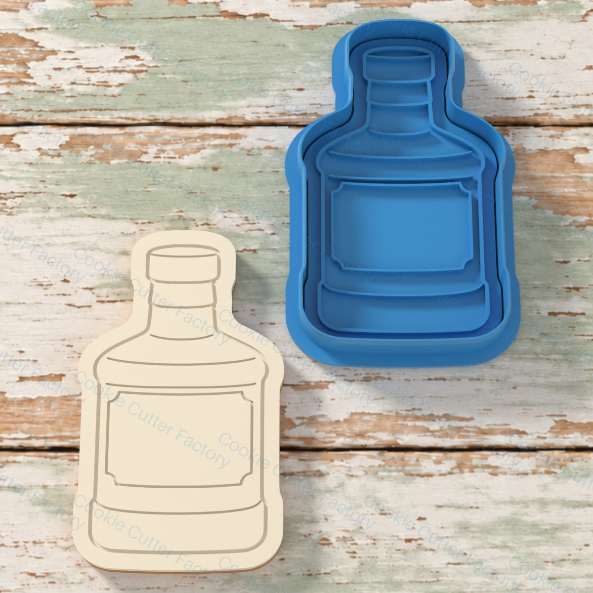 Liquor Bottle With Frame Label Cookie Cutter and Embosser Stamp | CCF_APPROVED_MEDIA_V1:1:dab50bfe4780ec609529f5d92457e1f5a1c4fa9e81a7ab326a21f871c041b05f