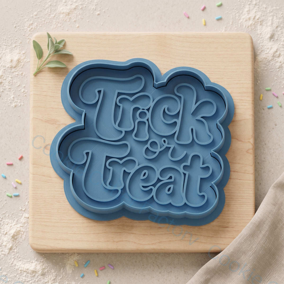 Trick or Treat Cookie Cutter and Embosser Stamp - Halloween Baking | CCF_APPROVED_MEDIA_V1:1:e6f969e2c750b0e5215427585984ce49e1806f204b5e3449728227d017342b76