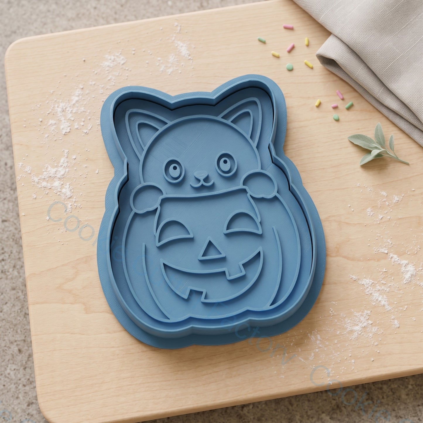 Cat in Jack O Lantern Cookie Cutter and Embosser Stamp - Halloween Party | CCF_APPROVED_MEDIA_V1:1:ffea34454f6ef082f17a614372da4b95a263fbf64f437a6d47e79788a68aa592