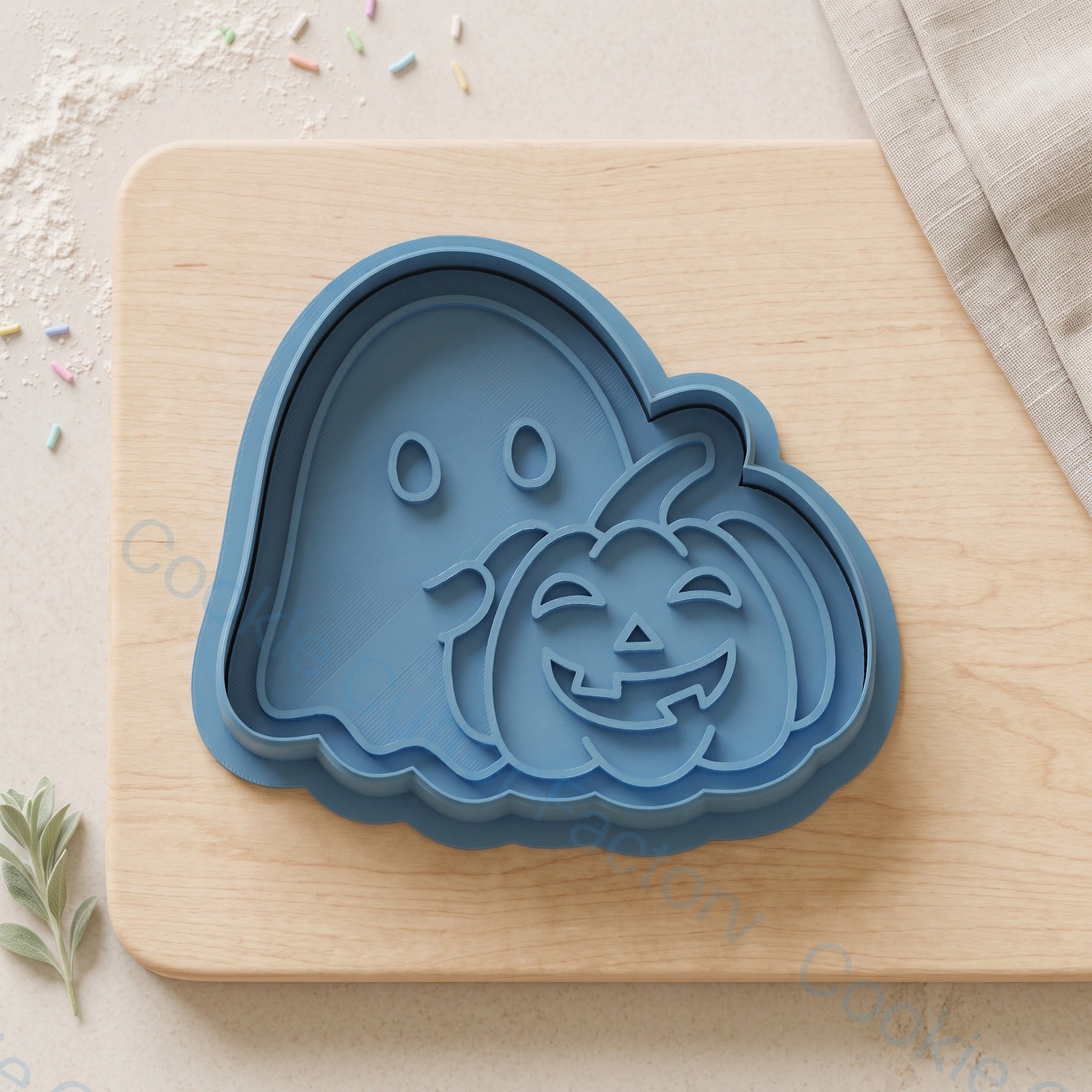 Ghost with Pumpkin Cookie Cutter and Embosser Stamp - Halloween Baking | CCF_APPROVED_MEDIA_V1:1:76c39a1c3a1697639aa4cc4f4b124ccd131638b0f4c30897b98daf6852b917fc